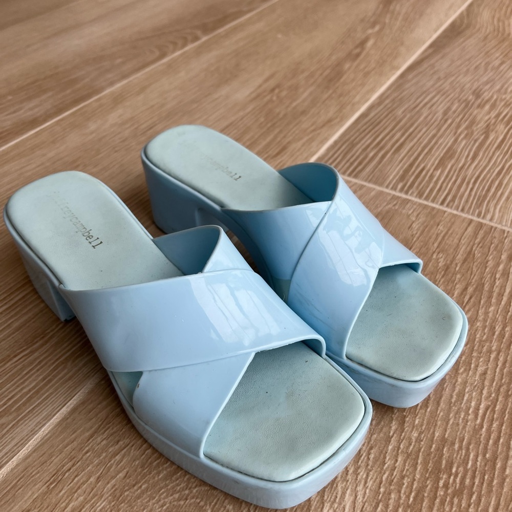 Jeffrey Campbell Blue Jelly Mules